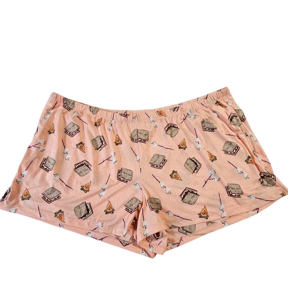 Women's Pajama Bottom Size 3X 22W-24W Campfire Smores Design